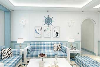 青岛地中海风格-客厅