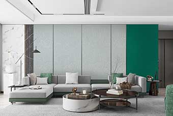 青岛轻奢风格-客厅