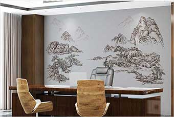 青岛森佰汇航空纤维墙咔（山水之间）