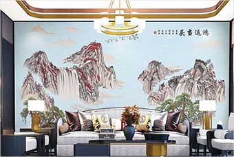 青岛森佰汇航空纤维墙咔（鸿运当头）